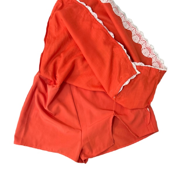 New Nia Moon Vibrant Orange Lace Lined Skort - Picture 12 of 13